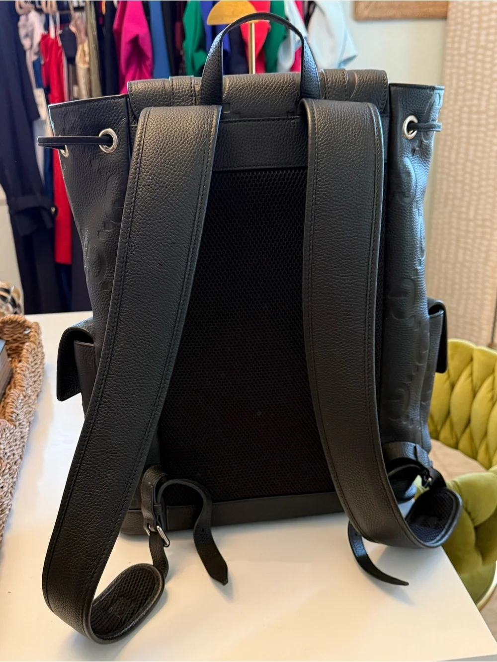 Gucci Jumbo GG Leather Travel Backpack